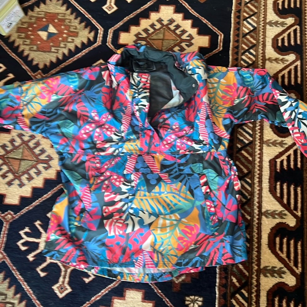Lauren James water resistant tropical windbreaker womens medium